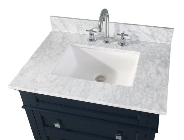 30" Tennant Brand Felix Modern Style Navy Blue Bathroom Vanity ZK-1810-V30NB - Bentoncollections