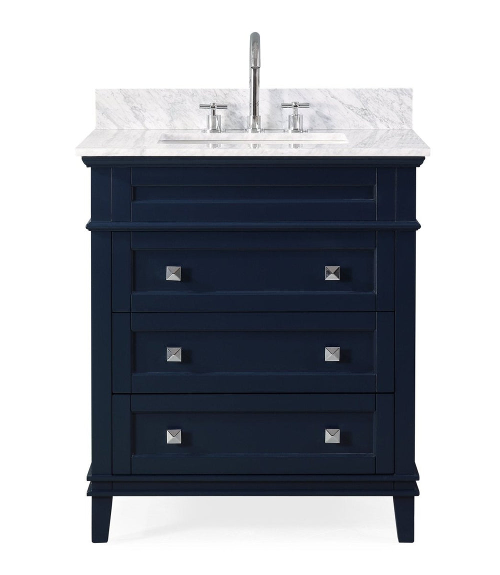 30" Felix Modern Style Navy Blue Bathroom Vanity
