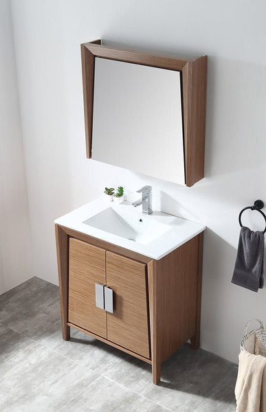 30" Tennant Brand Larvotto Light Wheat Contemporary Bathroom Vanity CL-22WV30-ZI - Bentoncollections