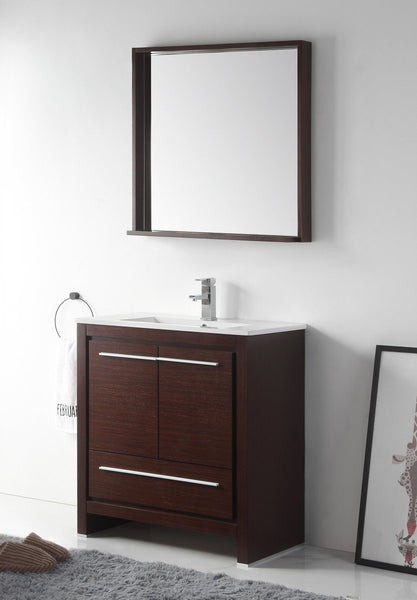 30" Tennant Brand Modern Style Vanity - Viara Bathroom Sink Vanity - CL10-WE30-ZI Espresso - Bentoncollections