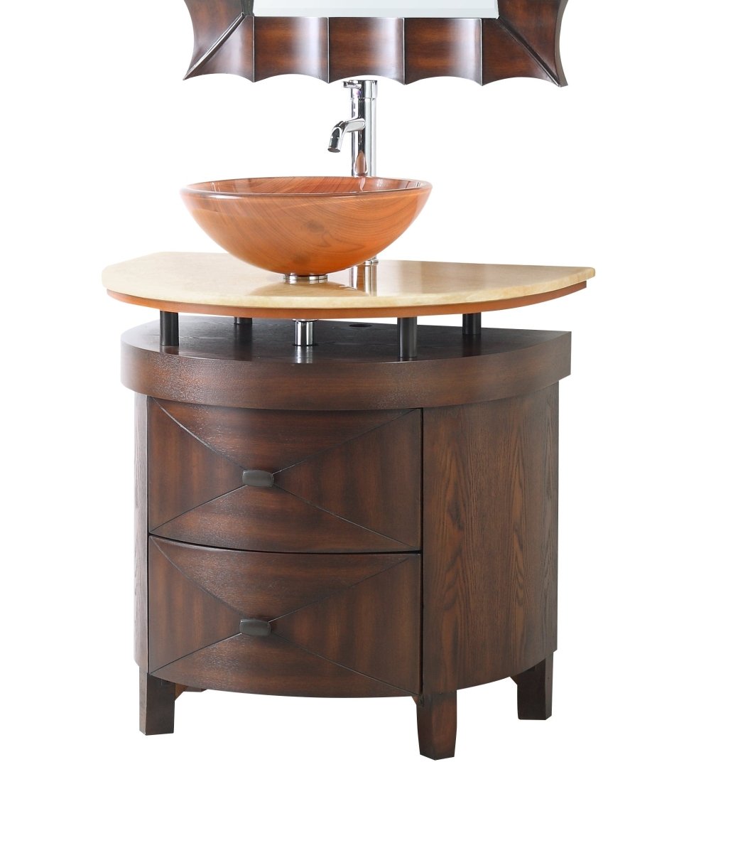 32" Benton Collection Onyx counter top Verdana Vessel Sink Bathroom Vanity BWV-026 - Bentoncollections