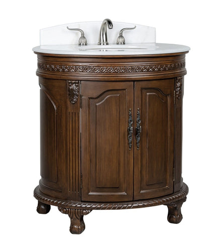 32" Benton Collection Versailles Small Colonial Bathroom Sink Vanity CF-2869W-TK - Bentoncollections