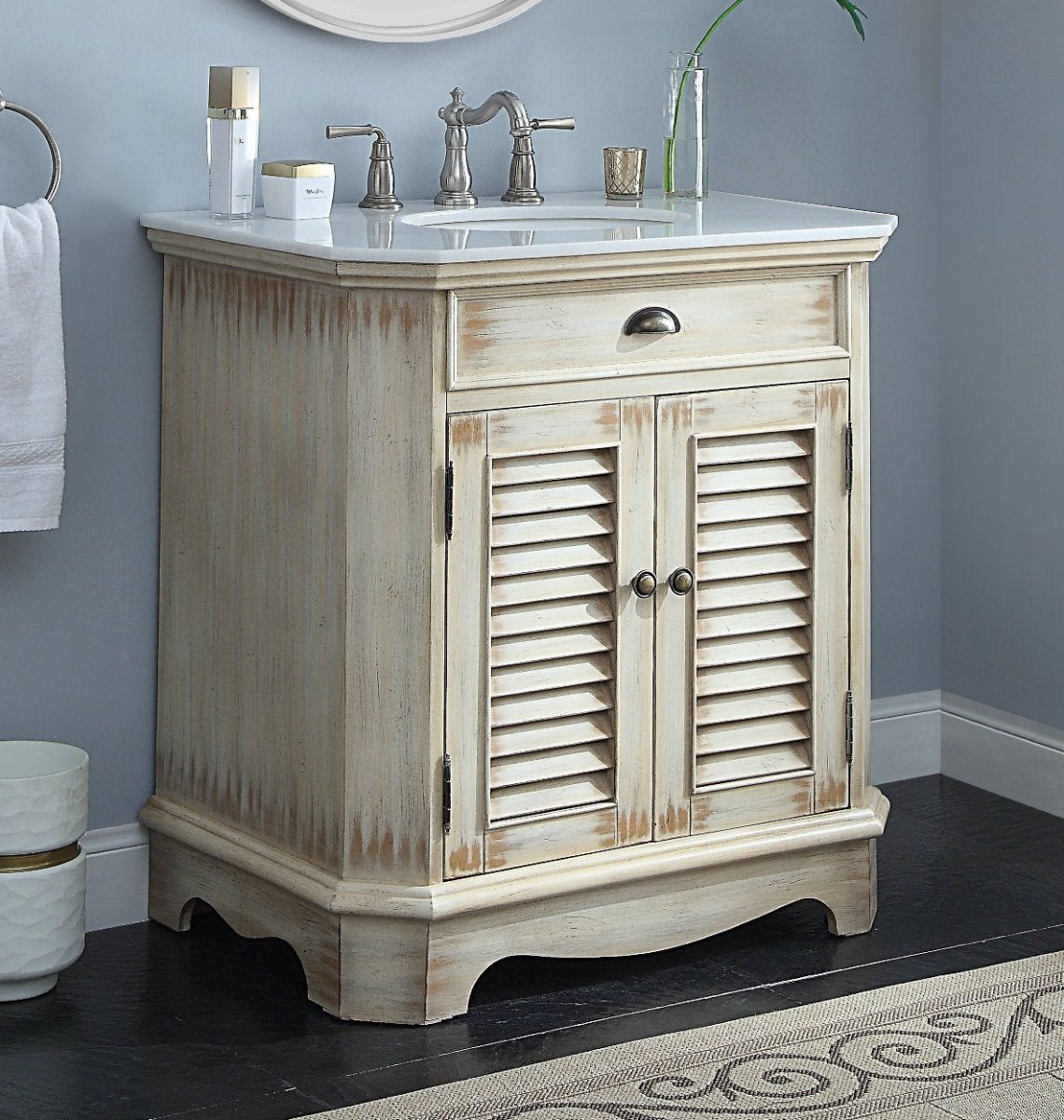 32" Fairfield Bathroom Sink Vanity - Benton Collection Model CF-47524W - Bentoncollections