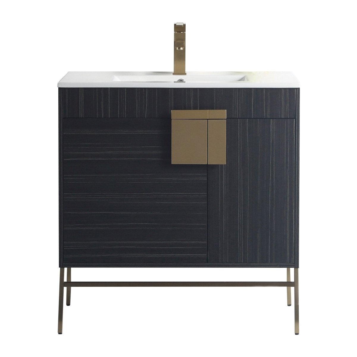 32" Tennant Brand Kuro Minimalistic Dawn Gray Bathroom Vanity - CL-102DG-32ZI - Bentoncollections