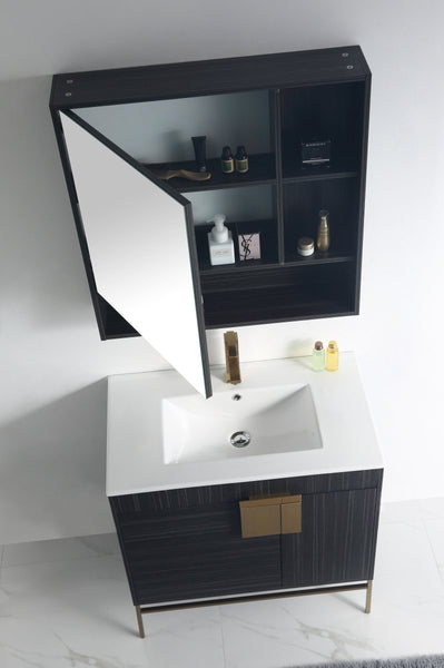 32" Tennant Brand Kuro Minimalistic Dawn Gray Bathroom Vanity - CL-102DG-32ZI - Bentoncollections