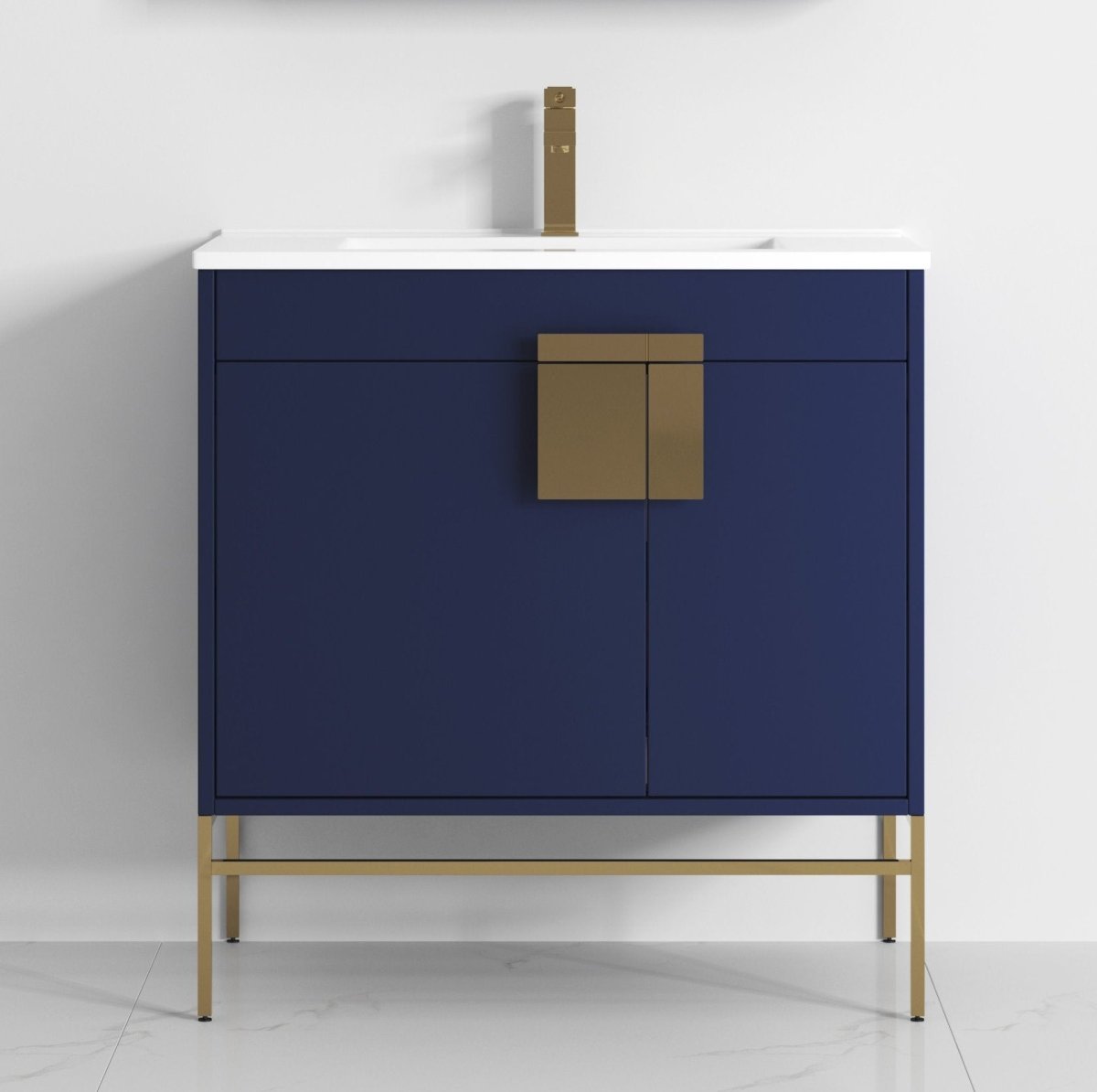 32" Tennant Brand Kuro Minimalistic Navy Blue Bathroom Vanity - CL-108NB-32ZI - Bentoncollections