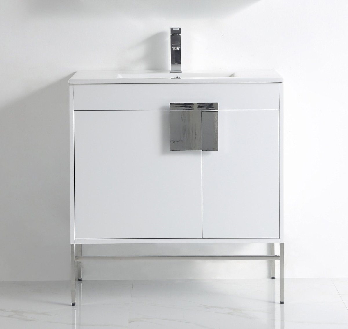 32" Tennant Brand Kuro Minimalistic White Bathroom Vanity - CL-101WH-32ZI - Bentoncollections