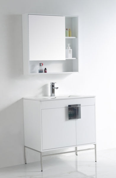 32" Tennant Brand Kuro Minimalistic White Bathroom Vanity - CL-101WH-32ZI - Bentoncollections