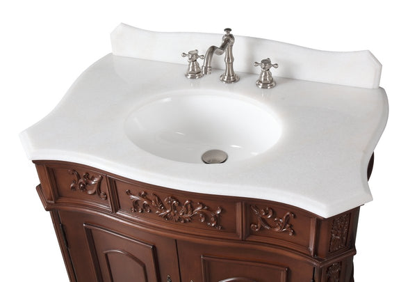33" Classic Style Benson Bathroom Sink Vanity ZK-021W-TK - Bentoncollections
