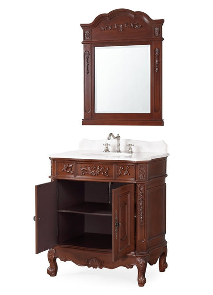 33" Classic Style Benson Bathroom Sink Vanity ZK-021W-TK - Bentoncollections