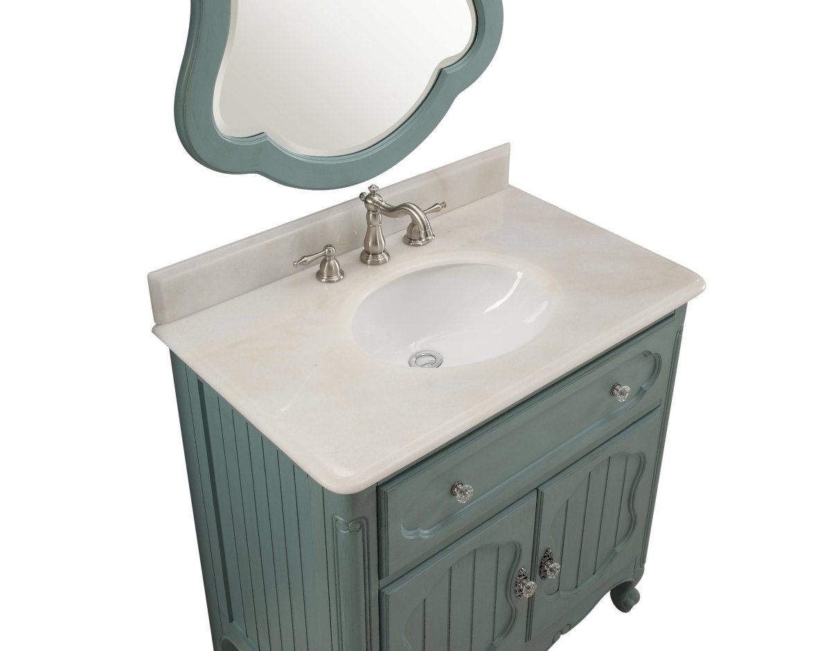 34 Inch Light Blue Charming Cottage Chic Knoxville Vanity
