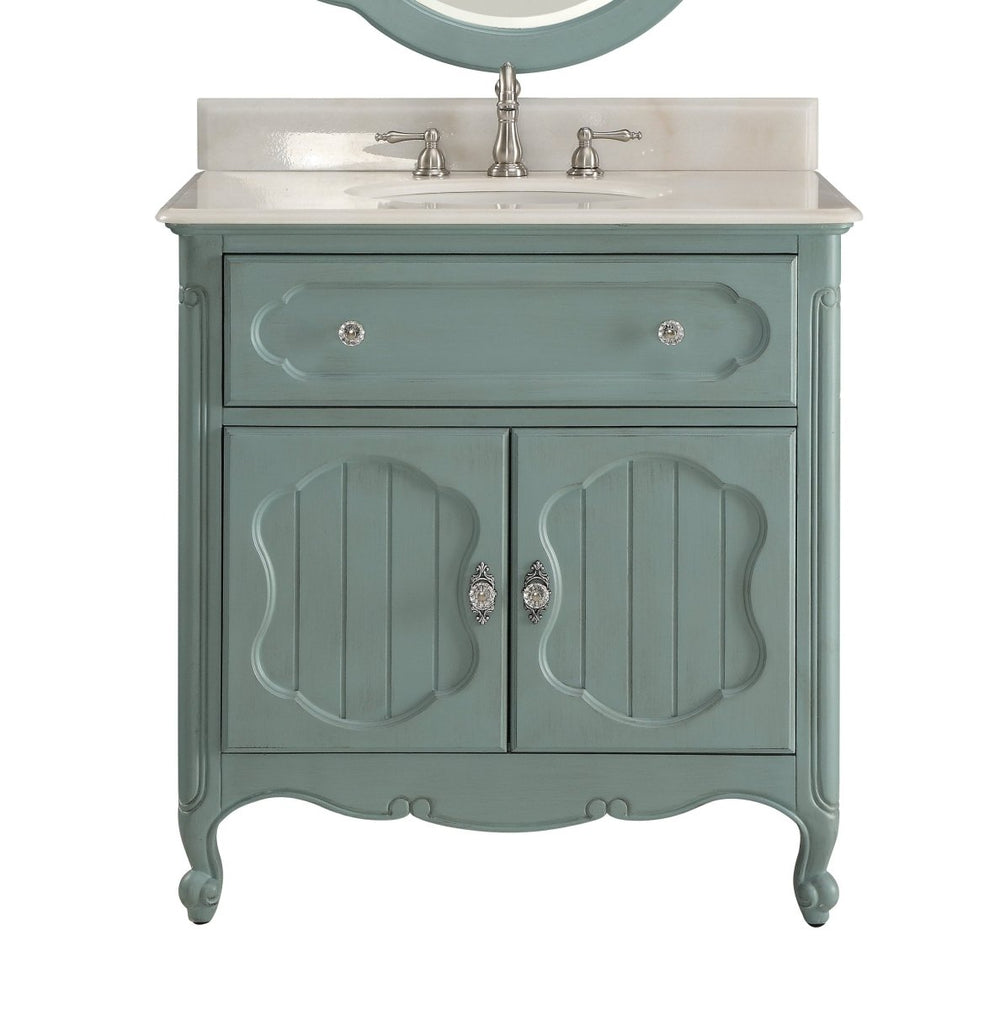 34 Inch Light Blue Charming Cottage Chic Knoxville Vanity
