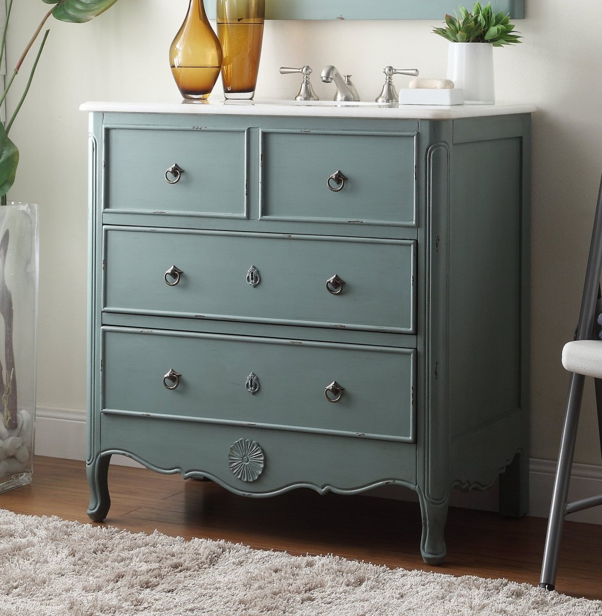 34" Daleville Bathroom Sink Vanity - Benton Collection # HF081Y - Bentoncollections