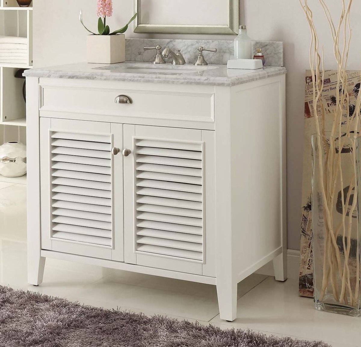 36" Kalani Double Sink Vanity - Model YR3028Q36 - Bentoncollections