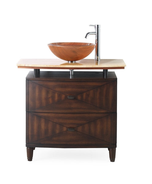 36" Onyx counter top Verdana Vessel Sink Bathroom Vanity Model # Q136-1 - Bentoncollections
