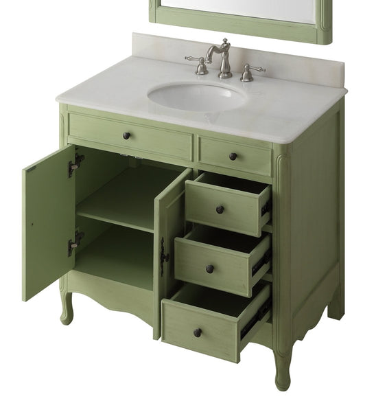 38" Daleville Bathroom Sink Vanity - Benton Collection HF-837G - Bentoncollections