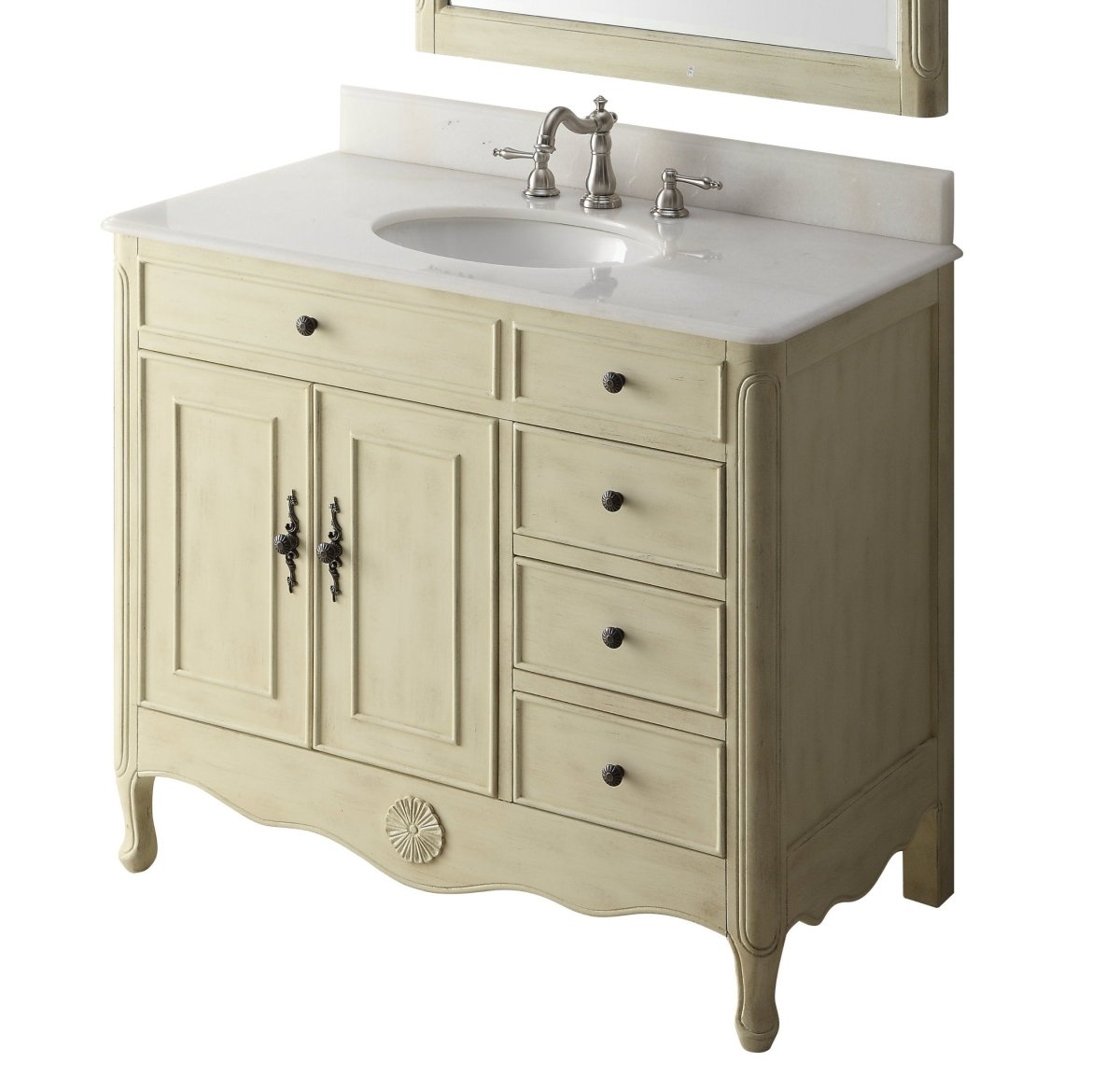 38" Daleville Bathroom Sink Vanity - Benton Collection HF-837WP - Bentoncollections