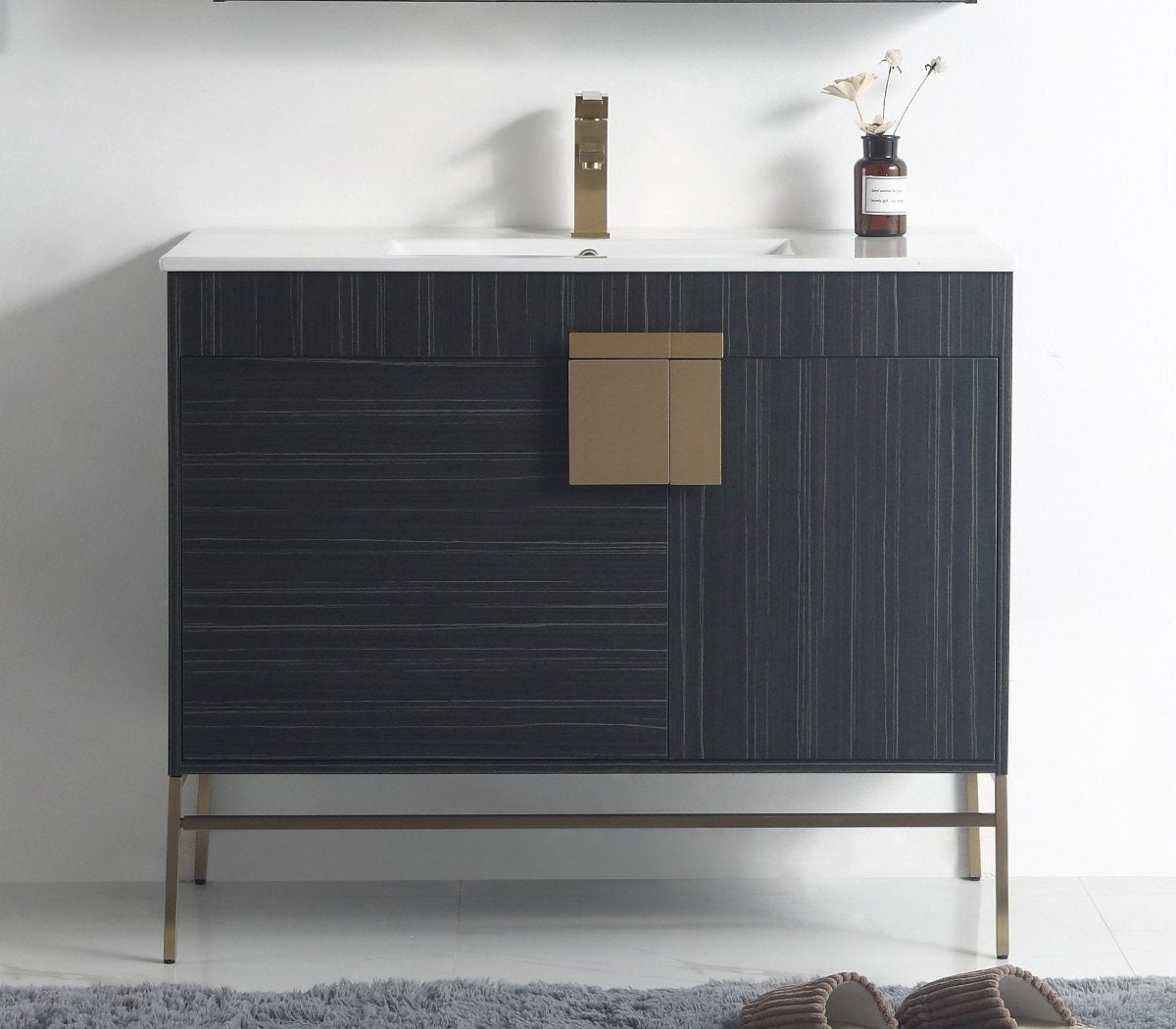 40" Tennant Brand Kuro Minimalistic Dawn Gray Bathroom Vanity - CL-102DG-40ZI - Bentoncollections