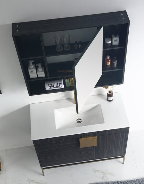40" Tennant Brand Kuro Minimalistic Dawn Gray Bathroom Vanity - CL-102DG-40ZI - Bentoncollections
