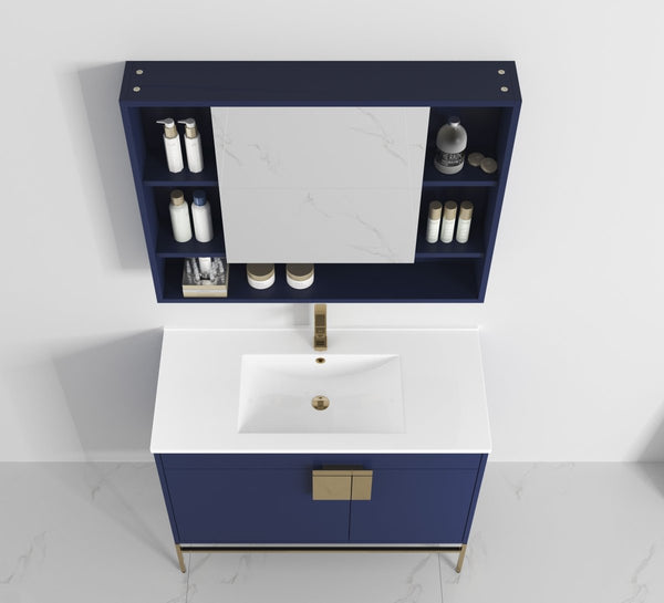 40" Tennant Brand Kuro Minimalistic White Bathroom Vanity - CL-108NB -40ZI - Bentoncollections