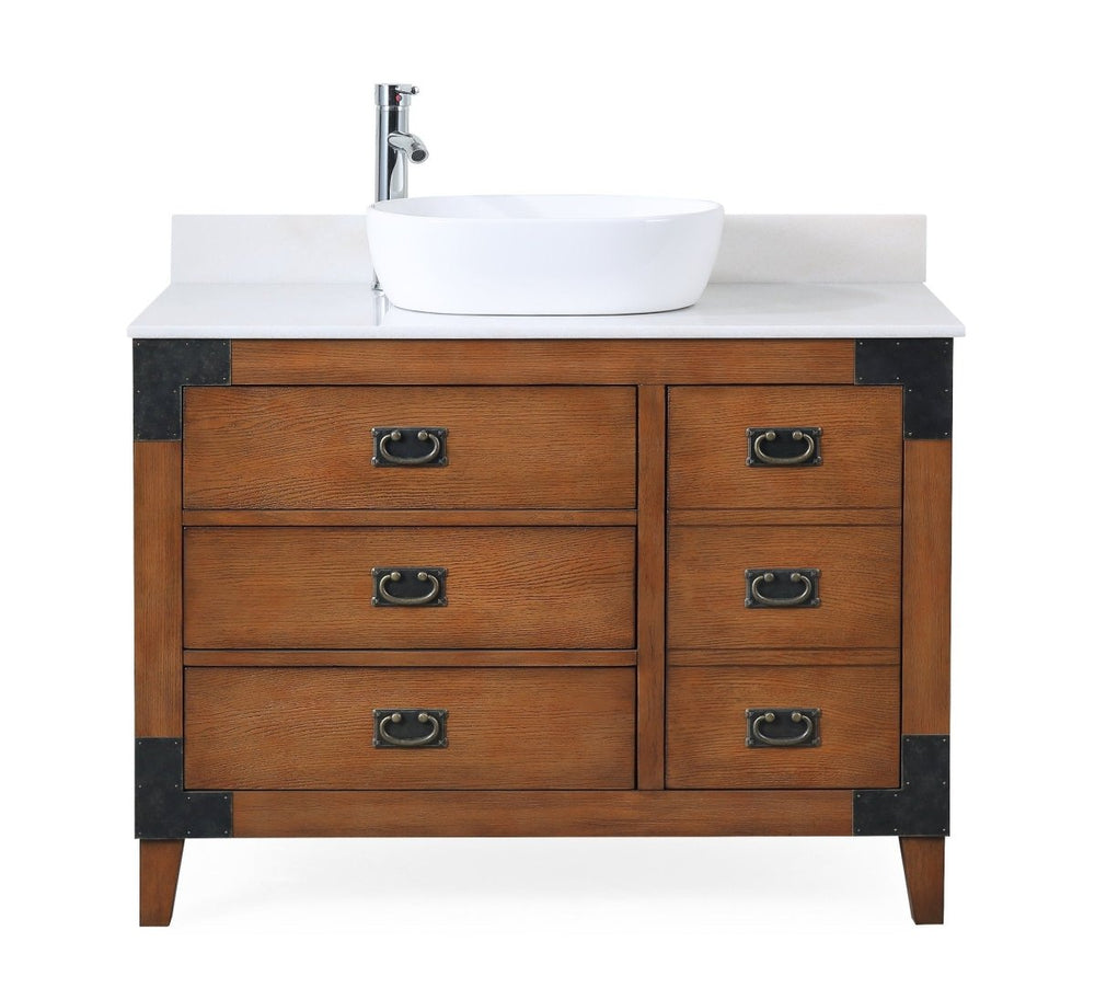 42" Vessel Sink Traditional Style Bathroom Vanity Akira