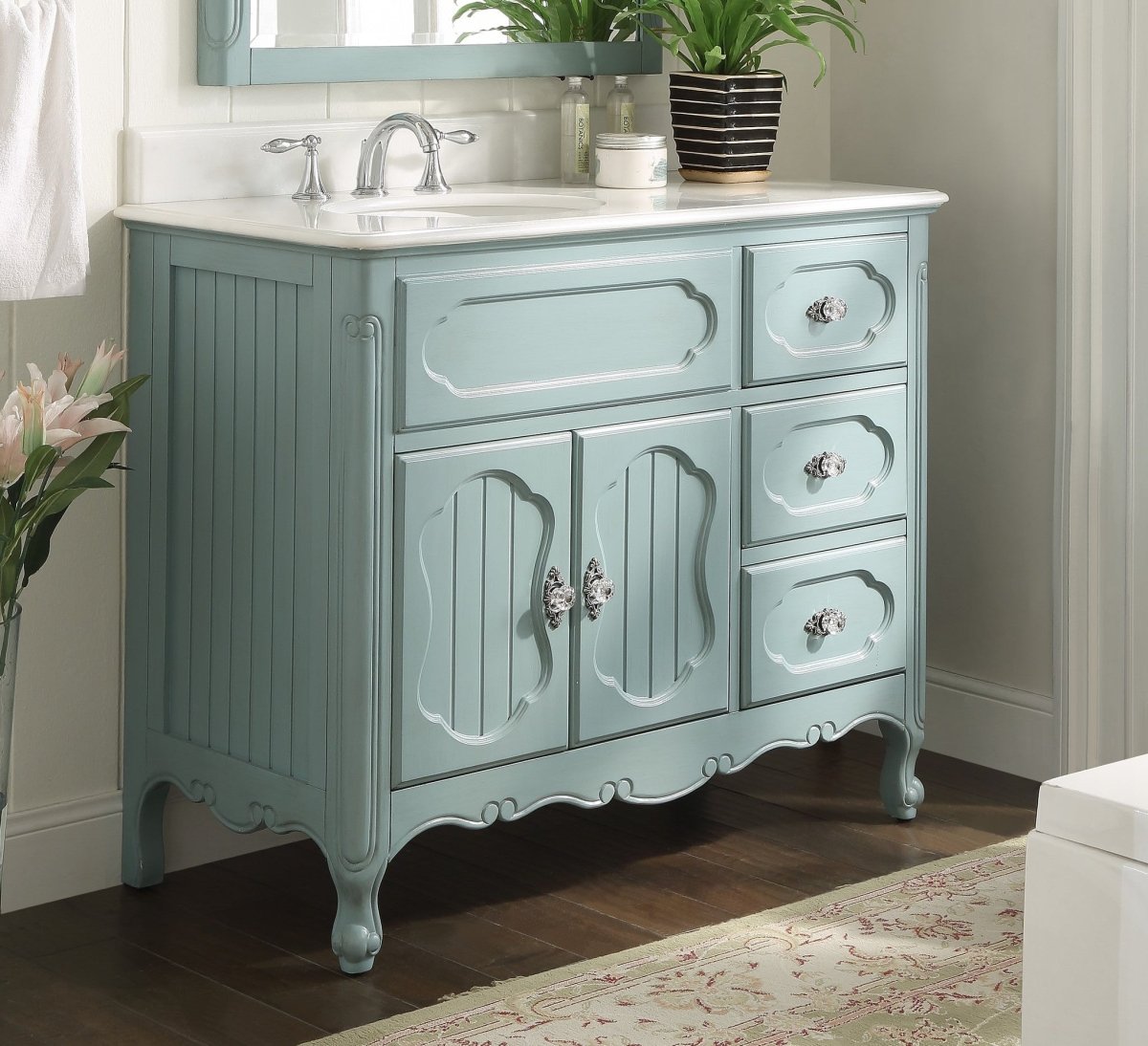 42” Knoxville Bathroom Sink Vanity - Benton Collection Model GD-1509BU-42 - Bentoncollections