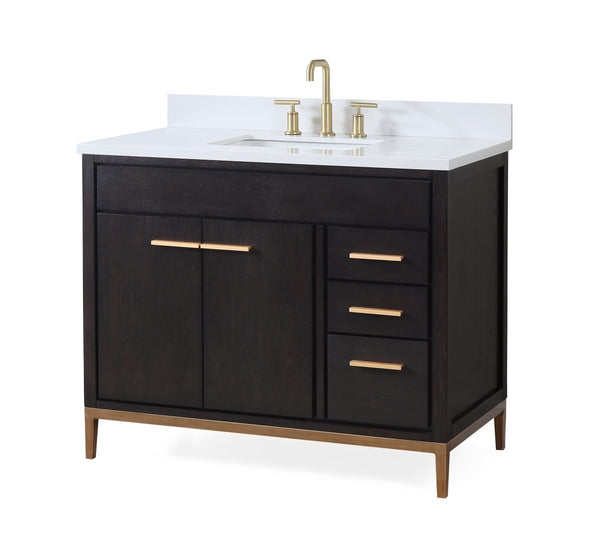 42" Tennant Brand Modern Style Beatrice Bathroom Sink Vanity - TB-9433DK-V42 Wenge color - Bentoncollections