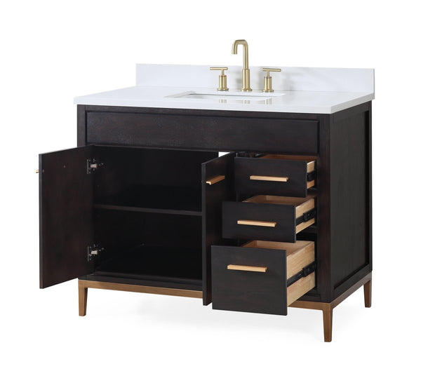 42" Tennant Brand Modern Style Beatrice Bathroom Sink Vanity - TB-9433DK-V42 Wenge color - Bentoncollections