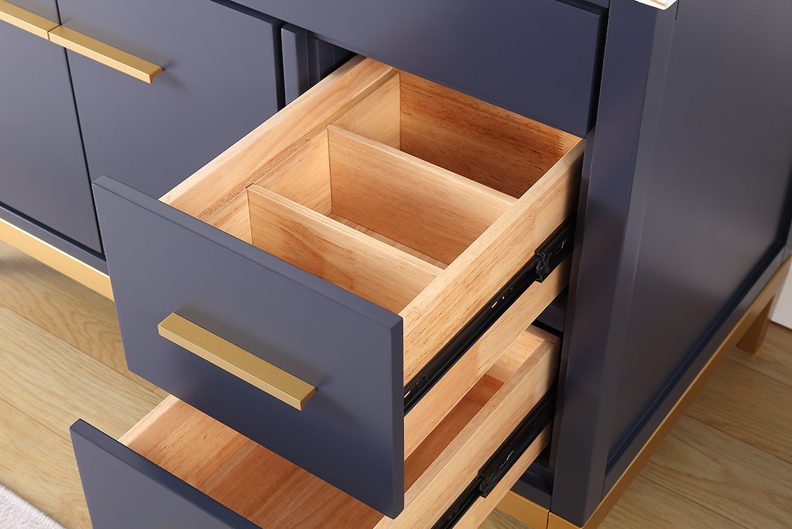 42" Tennant Brand Modern Style Navy Blue Beatrice Vessel Sink Bathroom Vanity - TB-9942NB-42NU - Bentoncollections