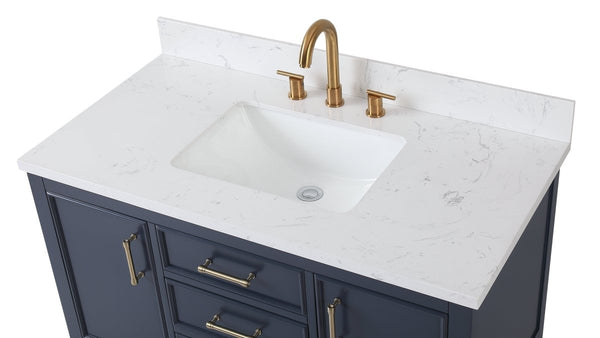 42" Tennant Brand Navy Blue Single Sink Bathroom Vanity - Felton SKU # 7220-NB42 - Bentoncollections