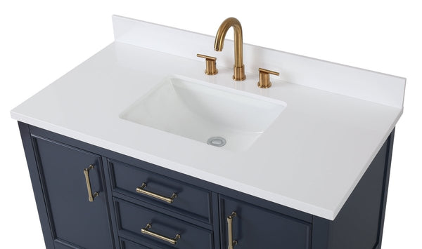 42" Tennant Brand Navy Blue Single Sink Bathroom Vanity - Felton SKU # 7220-NB42 - Bentoncollections