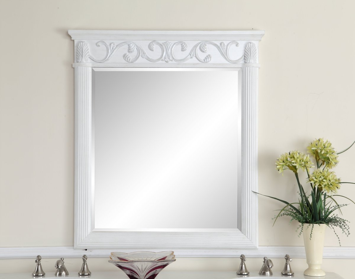 48" Antique White Traditional Style Single Sink Beckham Bathroom Vanity - SW-3882W-AW-48 - Bentoncollections