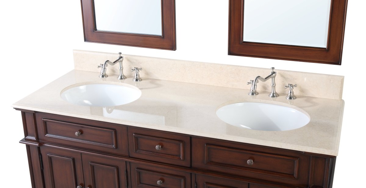 60" Sanford Double Sink Bathroom Vanity with Mirror - Model CF-3048M-60MIR - Bentoncollections