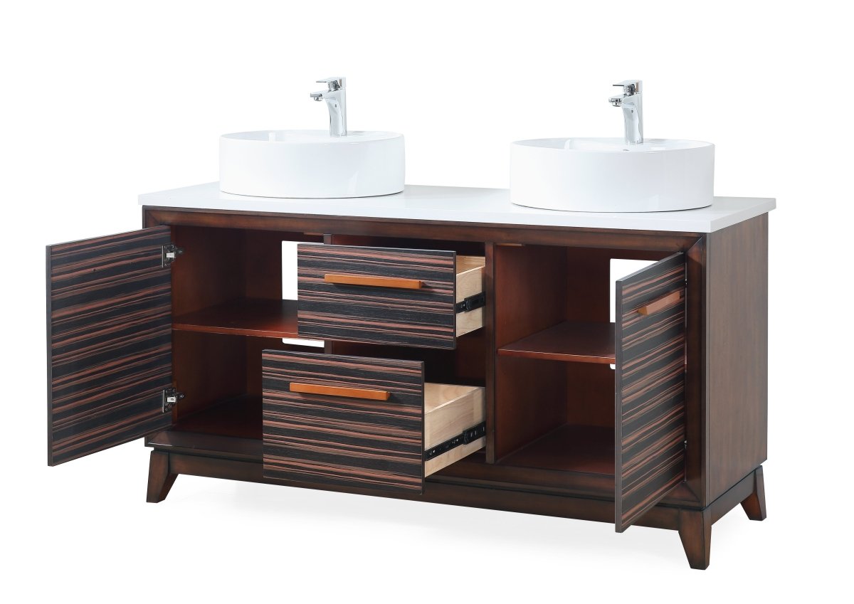 63" Tennant Brand Arturas double sinks Sink bathroom vanity - TB-9466-V63 - Bentoncollections