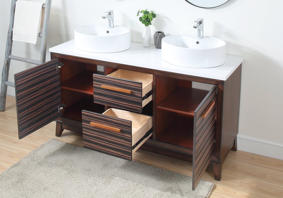 63" Tennant Brand Arturas double sinks Sink bathroom vanity - TB-9466-V63 - Bentoncollections