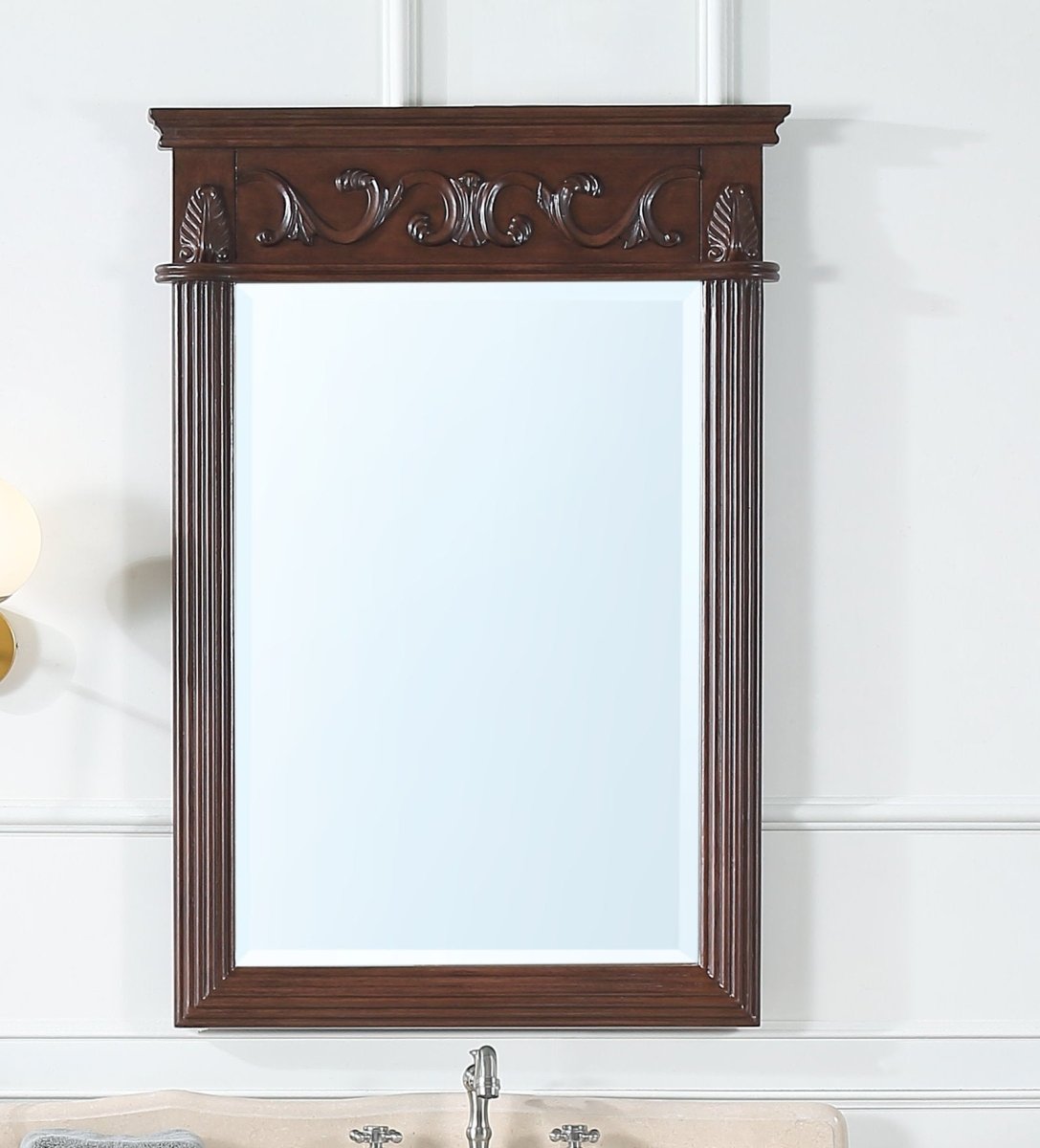 72" Traditional Style Brown Double Sink Beckham Bathroom Vanity - CF-3882M-TK-72 - Bentoncollections
