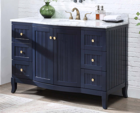 49" Algar Navy Blue Modern Contemporary Bathroom Vanity GD-9717NB