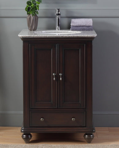 25" Tennant Brand Gillian Powder Room Brown Bathroom Vanity 9805TK