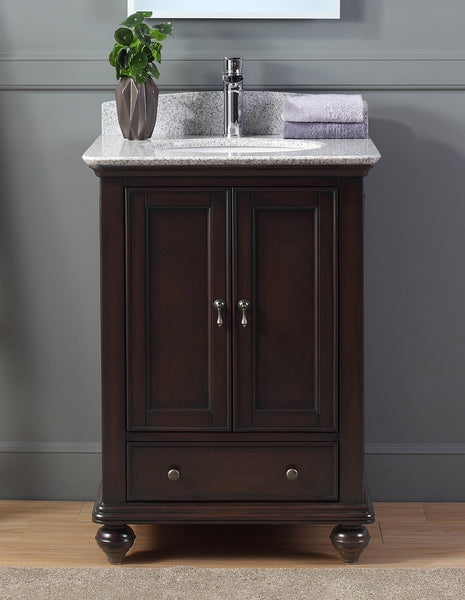 25" Tennant Brand Gillian Powder Room Brown Bathroom Vanity 9805TK