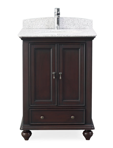25" Tennant Brand Gillian Powder Room Brown Bathroom Vanity 9805TK