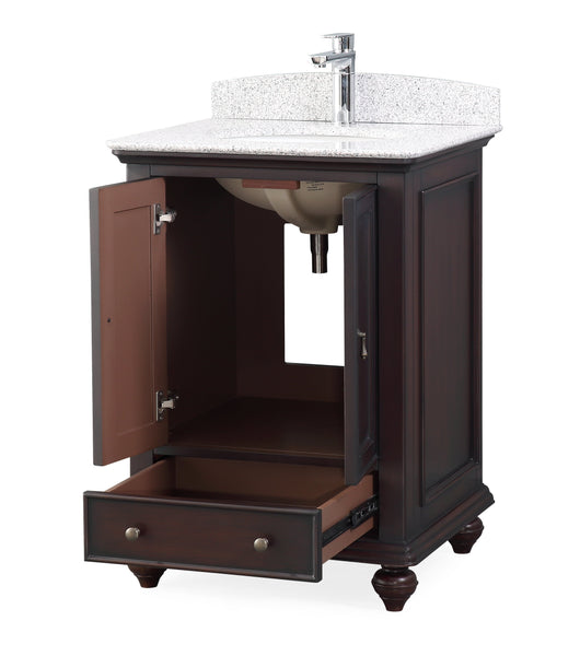 25" Tennant Brand Gillian Powder Room Brown Bathroom Vanity 9805TK