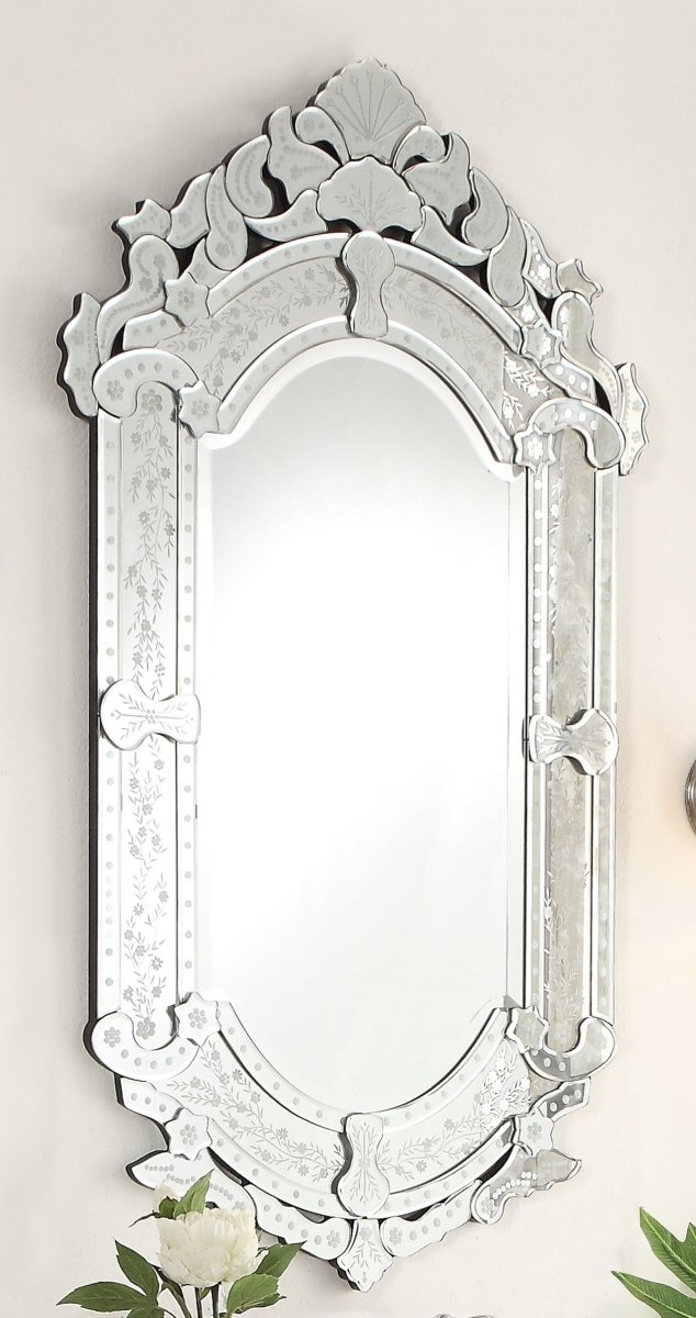 Rozzano 27-inch Venetian Style Wall Mirror YM-708-2747 - Bentoncollections