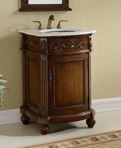 ZZZ 24" Camelot Classic Style Bathroom Sink Vanity BWV-048W - Bentoncollections