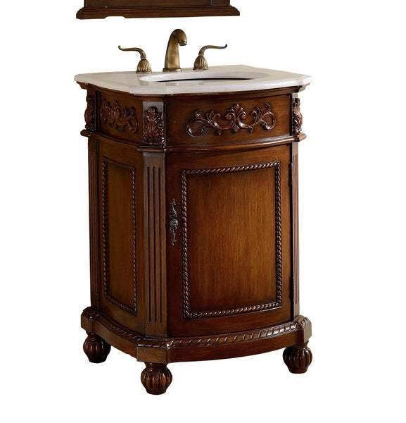 ZZZ 24" Camelot Classic Style Bathroom Sink Vanity BWV-048W - Bentoncollections